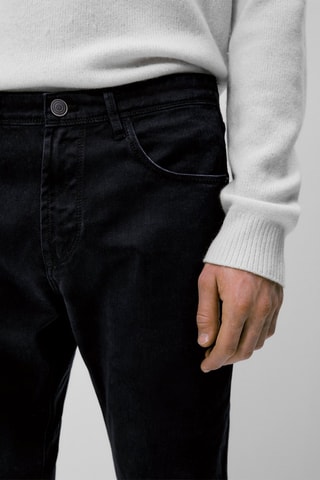 Faux jean en coton slim fit - Bleu marine