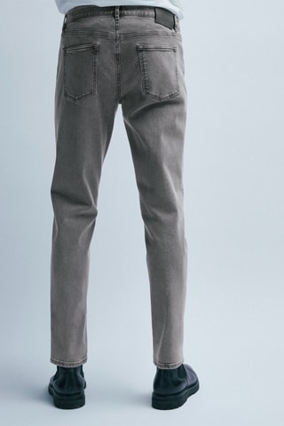 Jean effet délavé tapered - Gris