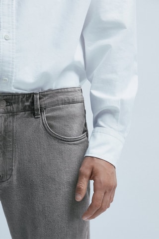 Jean effet délavé tapered - Gris