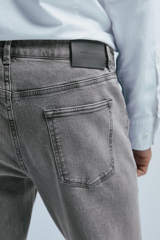 Jean effet délavé tapered - Gris