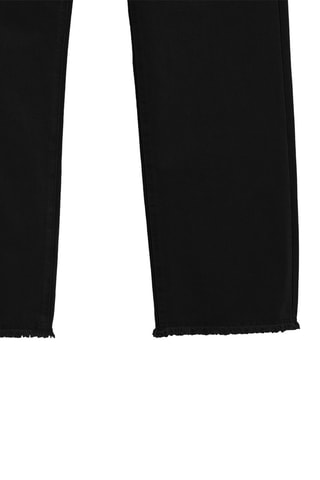 Jean à taille haute droite - Noir