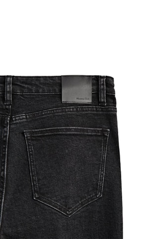 Jean cropped taille mi-haute slim fit - Noir