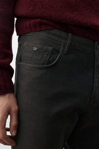 Faux jean texturé slim fit - Kaki