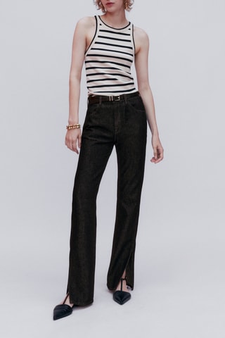 Jean cigarette fentes - Gris