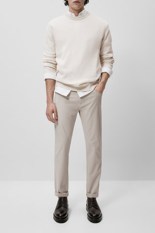 Faux jean texturé slim fit - Gris