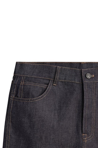 Jean taille moyenne droite - Bleu foncé