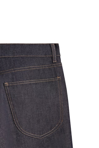 Jean taille moyenne droite - Bleu foncé