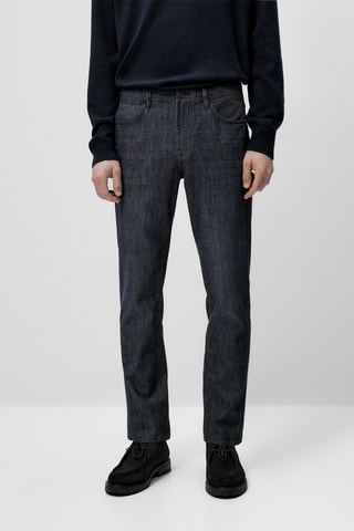 Jean dirty stone tapered - Bleu marine