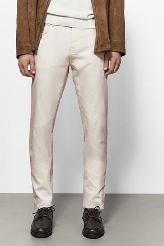 Pantalon type jean coupe slim - Blanc