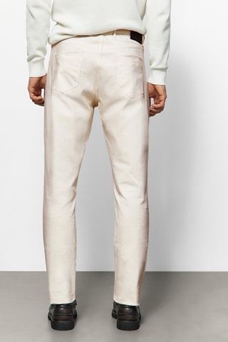 Pantalon type jean coupe slim - Blanc