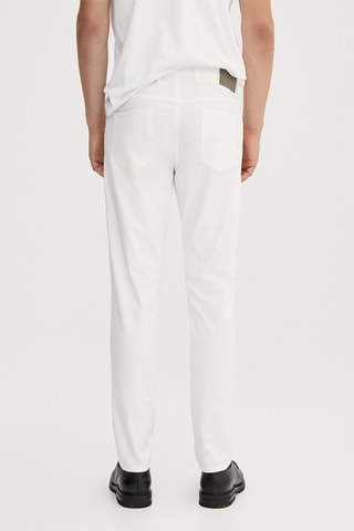 Faux jean texturé slim fit - Blanc