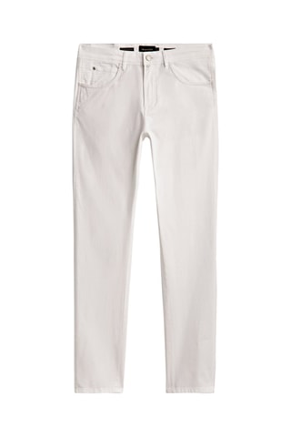Faux jean texturé slim fit - Blanc