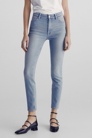 Jean taille haute skinny - Ciel