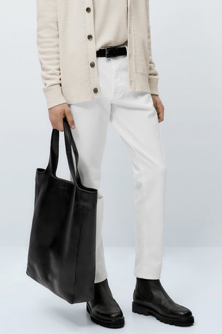 Jean selvedge coupe tapered - Blanc