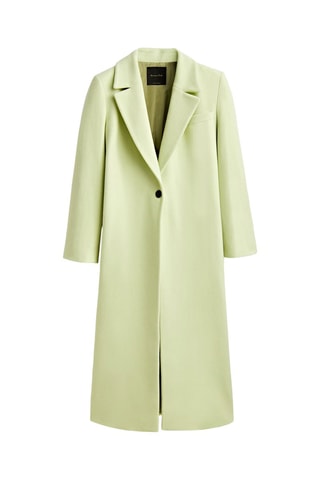 Manteau long en laine - Vert d’eau
