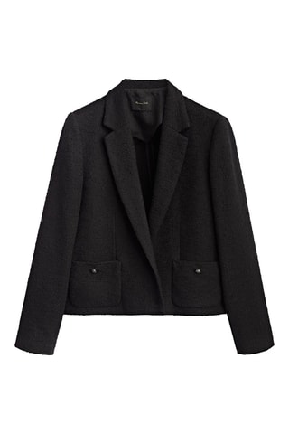 Veste bleu marine texturée avec poches - Bleu marine