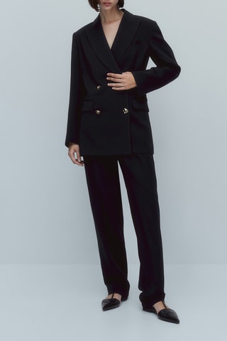 Veste ceinture boucle - Bleu nuit