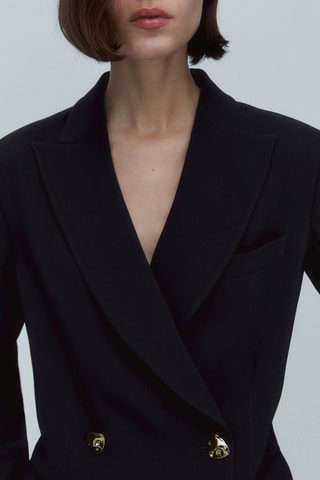 Veste ceinture boucle - Bleu nuit