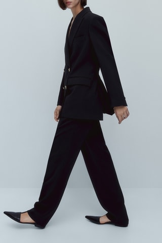 Veste ceinture boucle - Bleu nuit