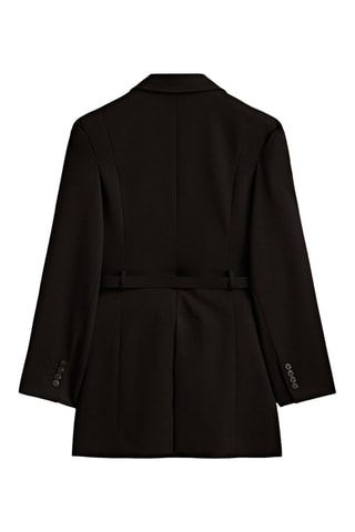 Veste en laine ceinture - Noir