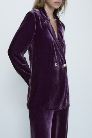 Veste en velours boutons dorés - Violet