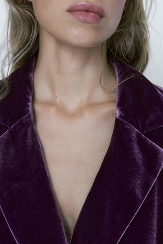 Veste en velours boutons dorés - Violet