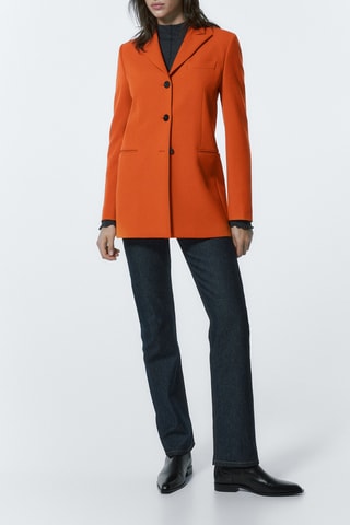 Veste de costume orange avec de la laine - Orange