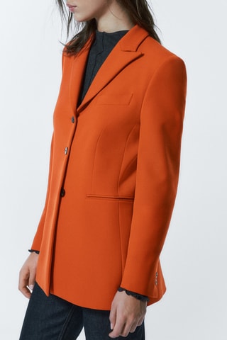 Veste de costume orange avec de la laine - Orange