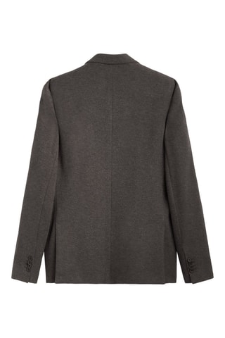 Veste tailleur en piqué de coton slim fit - Anthracite
