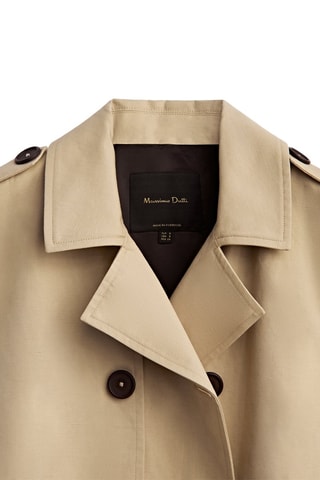 Veste sans manches type trench ceinturée - Marron clair