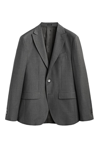 Veste de costume grise laine rayures tennis - Gris