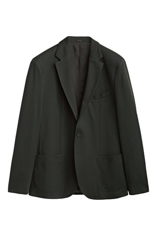 Veste maille texturée coton - Kaki