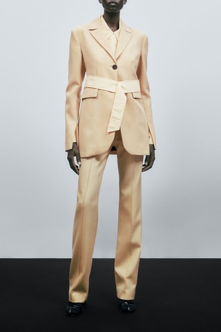 Veste de costume bouton haut - Jaune