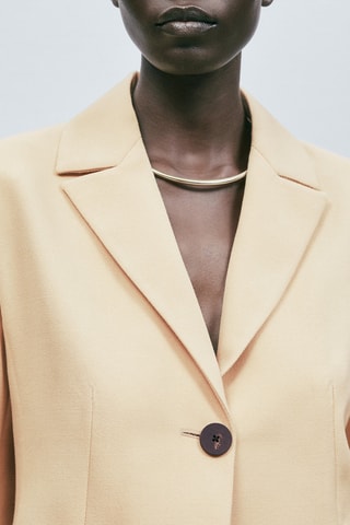 Veste de costume bouton haut - Jaune