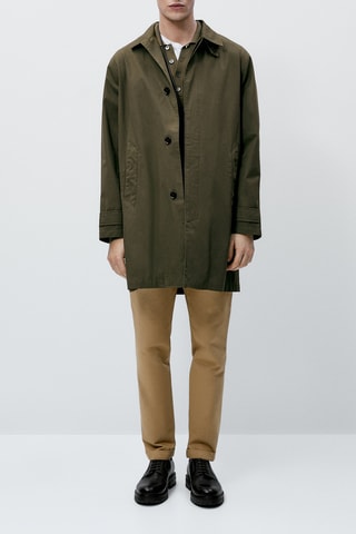 Veste trench avec du coton - Kaki