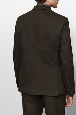 Veste de costume kaki micro sergé - Kaki