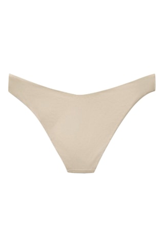 Bas de maillot échancré - Ecru