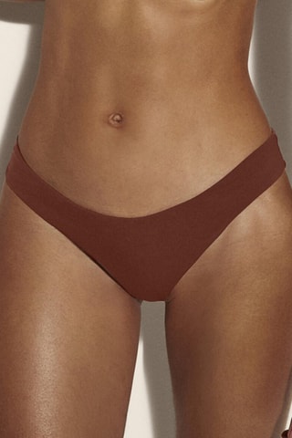 Bas de maillot échancré - Marron