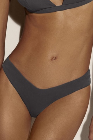 Bas de maillot échancré - Gris foncé