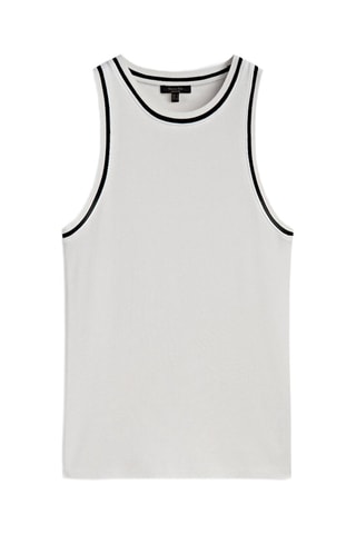 Top en laine et cachemire - Blanc