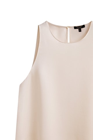 Top fluide sans manches - Blanc cassé