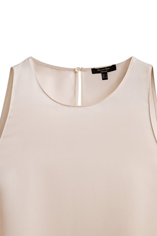 Top fluide sans manches - Blanc cassé