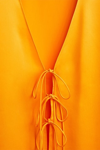 Top nœuds 100% soie - Orange