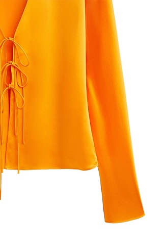 Top nœuds 100% soie - Orange