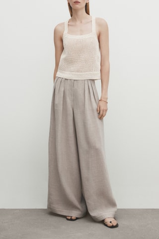 Top crochet dos croisé - Ecru