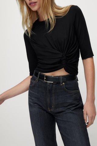 Top noir noué - Noir