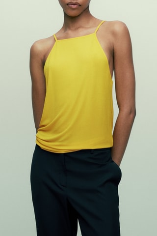 Top élastique bretelles - Jaune