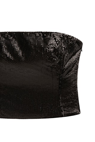 Crop top paillettes - Noir