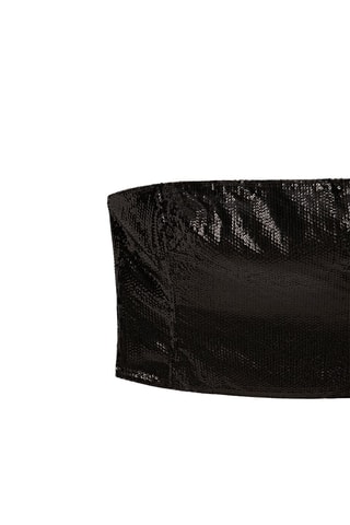 Crop top paillettes - Noir