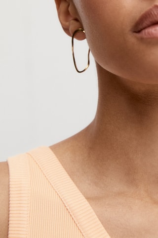 Top décolleté asymétrique - Saumon